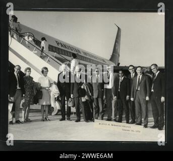 Description : arrivée à l'aéroport d'Islamabad. 30 octobre 1970 lieu : Islamabad, Pakistan date : 30 octobre 1970 pakistan, asie, asiathrough alens Banque D'Images