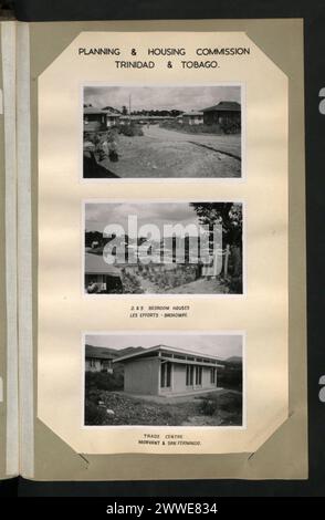 Description : Planning & Housing Commission Trinité-et-Tobago. Maisons de 2 et 3 chambres. Les efforts - Broadway. Lieu : San Fernando, Trinité-et-Tobago date : 1950-1959 Description : Commission de la planification et du logement Trinité-et-Tobago. Centre commercial. Morvant et San Fernando. Lieu : Morvant ; San Fernando, Trinité-et-Tobago date : 1950-1959 caraïbes, caribbeanthralens Banque D'Images