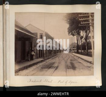 Description : Frederick Street - Port d'Espagne. Lieu : Port of Spain, Trinité-et-Tobago date : 1870-1939 caraïbes, caribbeanthralens Banque D'Images