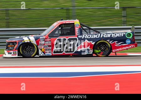 Texas, États-Unis. 23 mars 2024. Pilote NASCAR Truck Series, NASCAR Gander RV et pilote Outdoors Truck Series NASCAR Gander RV et pilote Outdoors Truck Series Ty Majeski (98) en action pendant la course Craftsman Truck Series sur le circuit of the Americas Racetrack à Austin, Texas. (Crédit image : © Dan Wozniak/ZUMA Press Wire) USAGE ÉDITORIAL SEULEMENT! Non destiné à UN USAGE commercial ! Crédit : ZUMA Press, Inc/Alamy Live News Banque D'Images