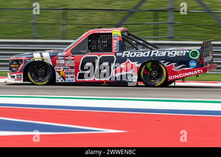 Texas, États-Unis. 23 mars 2024. Pilote NASCAR Truck Series, NASCAR Gander RV et pilote Outdoors Truck Series NASCAR Gander RV et pilote Outdoors Truck Series Ty Majeski (98) en action pendant la course Craftsman Truck Series sur le circuit of the Americas Racetrack à Austin, Texas. (Crédit image : © Dan Wozniak/ZUMA Press Wire) USAGE ÉDITORIAL SEULEMENT! Non destiné à UN USAGE commercial ! Crédit : ZUMA Press, Inc/Alamy Live News Banque D'Images