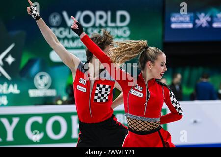 Montréal, Canada. 22 mars 2024. MONTRÉAL, CANADA - 22 MARS 2024 : n-a lors des Championnats du monde de patinage artistique ISU au Centre Bell on à Montréal, Canada. Crédit : Orange pics BV/Alamy Live News Banque D'Images