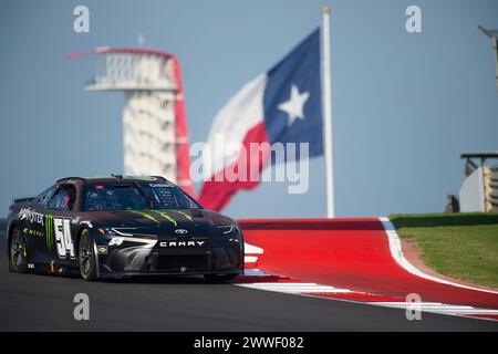 Les Amériques. 23 mars 2024. TY Gibbs (54) avec Joe Gibbs Racing, entraînement matinal au Grand Prix automobile EchoPark, circuit of the Americas. Austin, Texas. Mario Cantu/CSM/Alamy Live News Banque D'Images