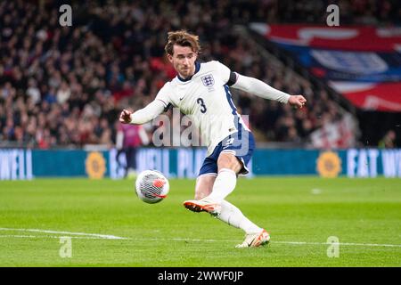 Londres, Royaume-Uni. 23 mars 2024. Ben Chilwell de l'Angleterre lors du match amical international entre l'Angleterre et le Brésil au stade de Wembley, Londres le samedi 23 mars 2024. (Photo : Mike Morese | mi News) crédit : MI News & Sport /Alamy Live News Banque D'Images