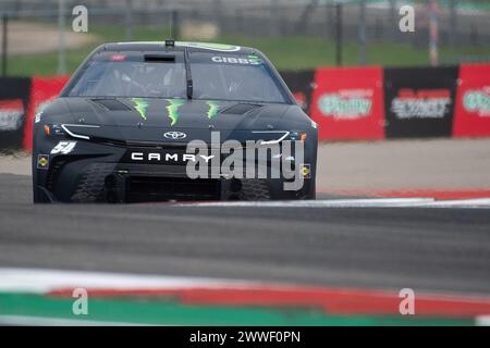 Les Amériques. 23 mars 2024. TY Gibbs (54) avec Joe Gibbs Racing, entraînement matinal au Grand Prix automobile EchoPark, circuit of the Americas. Austin, Texas. Mario Cantu/CSM/Alamy Live News Banque D'Images