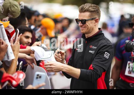 HULKENBERG Nico (ger), Haas F1 Team VF-24 Ferrari, portrait lors du Rolex Australian Grand Prix de formule 1 2024, 3ème manche du Championnat du monde de formule 1 2024 du 22 au 24 mars 2024 sur le circuit Albert Park, à Melbourne, Australie Banque D'Images