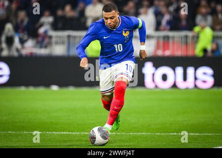 Kylian MBAPPE de France lors du match amical international de football entre la France et l'Allemagne le 23 mars 2024 au stade Groupama de Decines-Charpieu près de Lyon Banque D'Images