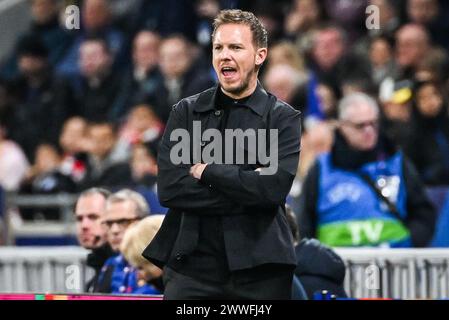 Julian NAGELSMANN d'Allemagne lors du match international amical de football entre la France et l'Allemagne le 23 mars 2024 au stade Groupama de Decines-Charpieu près de Lyon Banque D'Images