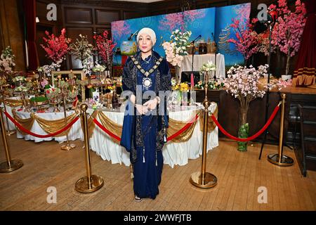 Londres, Royaume-Uni. 23 mars 2024. Le maire de Camden, Cllr Nazma Rahman assiste à la communauté iranienne pour célébrer le nouvel an persan (Nowruz) et le Ramadan Kareem, également connu sous le nom de Nowruz Moubarak, à Londres, au Royaume-Uni. Crédit : Voir Li/Picture Capital/Alamy Live News Banque D'Images