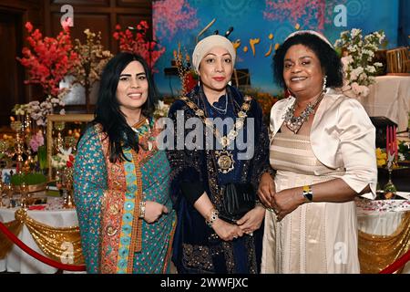 Londres, Royaume-Uni. 23 mars 2024. Le maire de Camden, Cllr Nazma Rahman assiste à la communauté iranienne pour célébrer le nouvel an persan (Nowruz) et le Ramadan Kareem, également connu sous le nom de Nowruz Moubarak, à Londres, au Royaume-Uni. Crédit : Voir Li/Picture Capital/Alamy Live News Banque D'Images