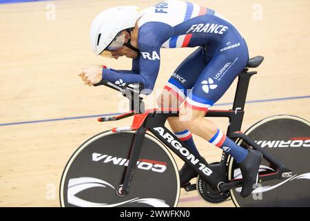 Rio de Janeiro, Brésil. 23 mars 2024. Kevin le Cunff de France dans le contre-la-montre C4 masculin crédit : Casey B. Gibson/Alamy Live News Banque D'Images