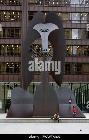 Chicago, Illinois - Picasso sculpture, Daley Plaza. Banque D'Images