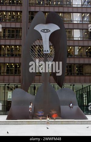 Chicago, Illinois - Picasso sculpture, Daley Plaza. Banque D'Images