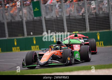 11 HAUGER Dennis (NOR), MP Motorsport, Dallara F2 2024, action lors de la 3ème manche du Championnat FIA de formule 2 2024 du 22 au 24 mars 2024 sur le circuit Albert Park, à Melbourne, Australie - photo Agence photo néerlandaise / DPPI Banque D'Images