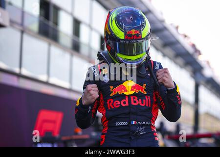 HADJAR Isack (fra), Campos Racing, Dallara F2 2024, portrait lors de la 3ème manche du Championnat FIA de formule 2 2024 du 22 au 24 mars 2024 sur le circuit Albert Park, à Melbourne, Australie Banque D'Images