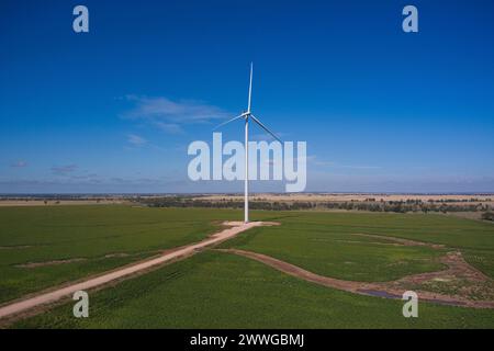 Parc éolien de Dulacca sur la Warrego Highway Queensland Australie Banque D'Images