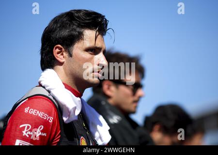 LECLERC Charles (mco), Scuderia Ferrari SF-24, portrait lors du Rolex Australian Grand Prix de formule 1 2024, 3ème manche du Championnat du monde de formule 1 2024 du 22 au 24 mars 2024 sur le circuit Albert Park, à Melbourne, Australie Banque D'Images