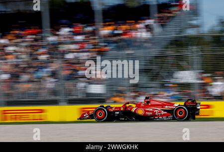 Melbourne, Australie. 24 mars 2024. 16 LECLERC Charles (mco), Scuderia Ferrari SF-24, action lors du Rolex de formule 1 Grand Prix d'Australie 2024, 3ème manche du Championnat du monde de formule 1 2024 du 22 au 24 mars 2024 sur le circuit Albert Park, à Melbourne, Australie - photo DPPI crédit : DPPI Media/Alamy Live News Banque D'Images