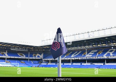 Liverpool, Royaume-Uni. 24 mars 2024. Vue générale de Goodison Park avant le match de Super League féminine Everton Women vs Liverpool Women au Goodison Park, Liverpool, Royaume-Uni, 24 mars 2024 (photo de Cody Froggatt/News images) à Liverpool, Royaume-Uni, le 24 mars 2024. (Photo de Cody Froggatt/News images/Sipa USA) crédit : Sipa USA/Alamy Live News Banque D'Images