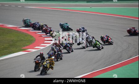 Barcelone, Espagne. 23 mars 2024. Autodromo Di Barcellona 22-24 Marzo 2024 pendant Pirelli Catalunya Round - Round 2 - Superpole, World Superbike - SBK course à Barcelone, Espagne, 23 mars 2024 crédit : Agence photo indépendante/Alamy Live News Banque D'Images