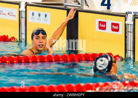 Mary Sophie HARVEY (CAN), finale féminine du 400m médley, lors du Giant Open 2024, épreuve de natation le 23 mars 2024 au Dôme à Saint-Germain-en-Laye, France - photo Alexandre Martins/DPPI crédit : DPPI Media/Alamy Live News Banque D'Images