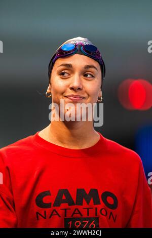 Mary Sophie HARVEY (CAN), finale féminine du 400m médley, lors du Giant Open 2024, épreuve de natation le 23 mars 2024 au Dôme de Saint-Germain-en-Laye, France Banque D'Images