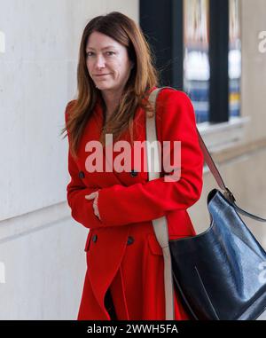 Londres, Royaume-Uni. 24 mars 2024. Victoria Newton, rédactrice en chef du journal Sun, à la BBC pour dimanche avec Laura Kuenssberg. Crédit : Mark Thomas/Alamy Live News Banque D'Images