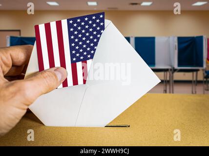 USA Elections 2024, Casting the future : American Voter at the Ballot Box Banque D'Images