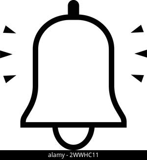 Conception de symbole d'illustration de cloche Illustration de Vecteur