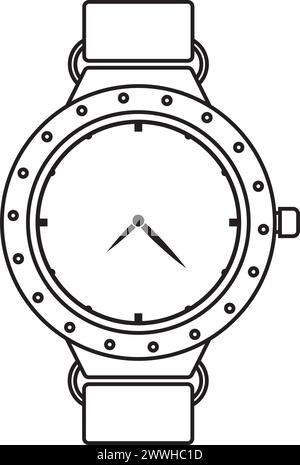 Conception de symbole d'illustration vectorielle d'icône de montre Illustration de Vecteur