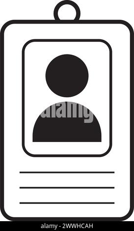 conception de symbole d'illustration vectorielle d'icône de carte d'identité Illustration de Vecteur