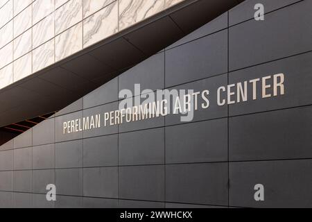 Le Perelman Performing Arts Center, également connu sous le nom de PAC NYC, est un centre des arts de la scène multi-espace situé près du World Trade Center. Banque D'Images