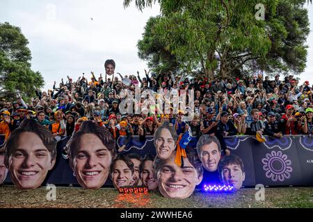 Melbourne, Australie, le 24 mars, Oscar Piastri, de l'Australie, concourt pour McLaren F1. Jour de la course, manche 03 du championnat de formule 1 2024. Crédit : Michael Potts/Alamy Live News Banque D'Images