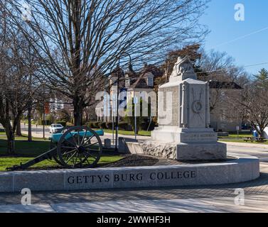 Bâtiments sur le campus du Gettysburg College Banque D'Images