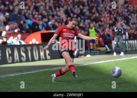 Londres, Angleterre. 24 mars 2024. Beth Roe de Charlton Athletic Women pendant le match du championnat féminin Barclays entre Charlton Athletic Women et London City Lionesses. Kyle Andrews/Alamy Live News Banque D'Images