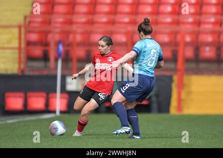 Londres, Angleterre. 24 mars 2024. Beth Roe de Charlton Athletic Women pendant le match du championnat féminin Barclays entre Charlton Athletic Women et London City Lionesses. Kyle Andrews/Alamy Live News Banque D'Images