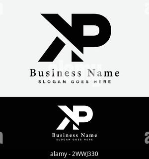 K, P, KP lettre logo Design. Alphabet KP illustration vectorielle de logo initial Illustration de Vecteur