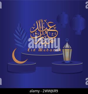 Poteau design EID ul fitar mubarak Illustration de Vecteur