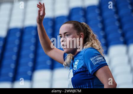 Birmingham, Royaume-Uni. 24 mars 2024. Birmingham, Angleterre, 24 mars 2024 : Charlie Devlin (23 Birmingham) en action lors du match de football de la FA Womens Championship entre Birmingham City et Lewes à St Andrews à Birmingham, Angleterre (Natalie Mincher/SPP) crédit : SPP Sport Press photo. /Alamy Live News Banque D'Images