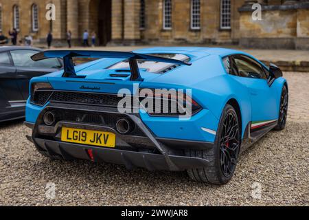 2019 Lamborghini Huracán LP 640-4 performante, exposée au salon privé concours d’Elégance au Blenheim Palace. Banque D'Images