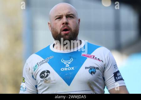 Halifax, Royaume-Uni. 24 mars 2024. Le stade Shay, Halifax, West Yorkshire, 24 mars 2024. Betfred Challenge Cup Halifax Panthers vs Catalan Dragons Olly Davies of Halifax Panthers Credit : Touchlinepics/Alamy Live News Banque D'Images