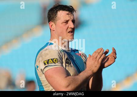 Halifax, Royaume-Uni. 24 mars 2024. Le stade Shay, Halifax, West Yorkshire, 24 mars 2024. Betfred Challenge Cup Halifax Panthers vs Catalan Dragons Matty Gee of Halifax Panthers Credit : Touchlinepics/Alamy Live News Banque D'Images