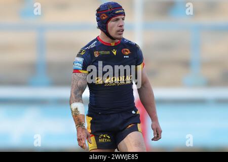 Halifax, Royaume-Uni. 24 mars 2024. Le stade Shay, Halifax, West Yorkshire, 24 mars 2024. Betfred Challenge Cup Halifax Panthers vs Catalan Dragons Tho Fages of Catalans Dragons Credit : Touchlinepics/Alamy Live News Banque D'Images