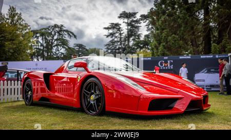 2004 Ferrari Enzo, exposée au salon privé concours d’Elégance au Palais de Blenheim. Banque D'Images