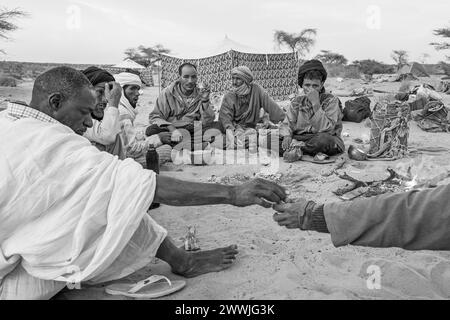 Mauritanie, surrondings de Chinguetti, vie quotidienne Banque D'Images