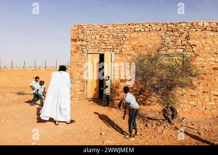 Mauritanie, Chinguetti, école Ntkmkmet Banque D'Images