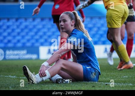 Birmingham, Royaume-Uni. 24 mars 2024. Birmingham, Angleterre, 24 mars 2024 : Katie Dungate (11 Birmingham) manque une chance lors du match de football FA Womens Championship entre Birmingham City et Lewes à St Andrews à Birmingham, Angleterre (Natalie Mincher/SPP) crédit : SPP Sport Press photo. /Alamy Live News Banque D'Images