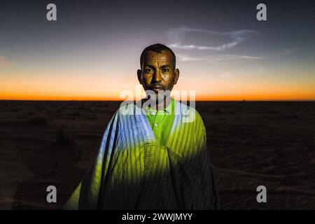 Mauritanie, environs de Chami, portrait Banque D'Images