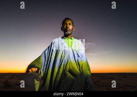 Mauritanie, environs de Chami, portrait Banque D'Images