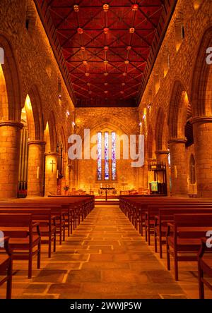 Intérieur bien éclairé de l'église de la cathédrale St Machar, la Chanonry, Old Aberdeen, Aberdeen, Aberdeenshire, Écosse, Royaume-Uni Banque D'Images